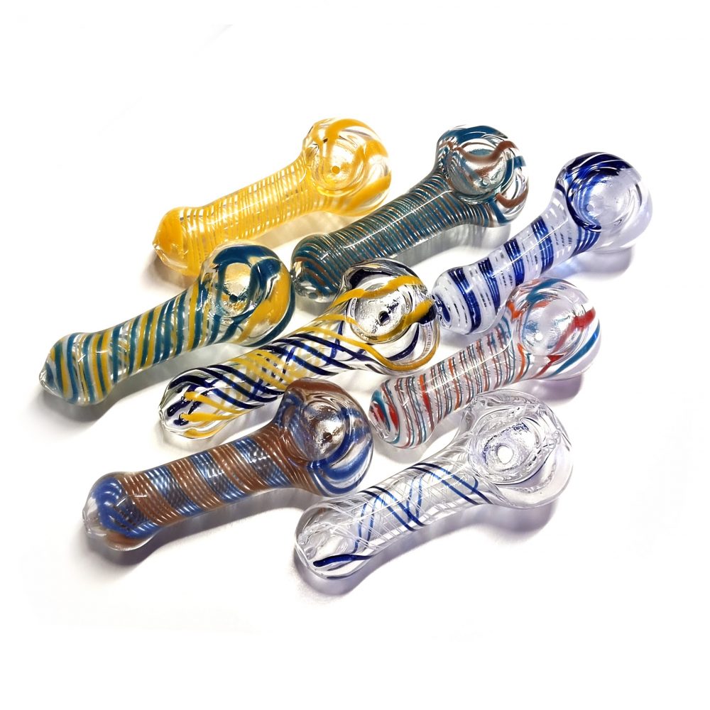 10cm / 4" Glass Spoon Pipe (Assorted) - Image 6