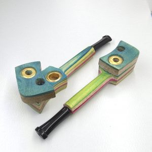 12cm / 4.5" Wooden Traveller Pocket Monkey Twister Smoking Pipe (Assorted)