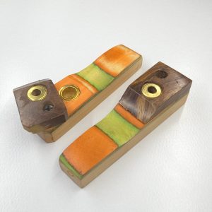9.5cm / 3.7" Wooden Traveller Pocket Monkey Twister Smoking Pipe (Assorted)