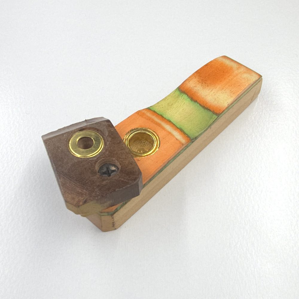 9.5cm / 3.7" Wooden Traveller Pocket Monkey Twister Smoking Pipe (Assorted) - Image 2