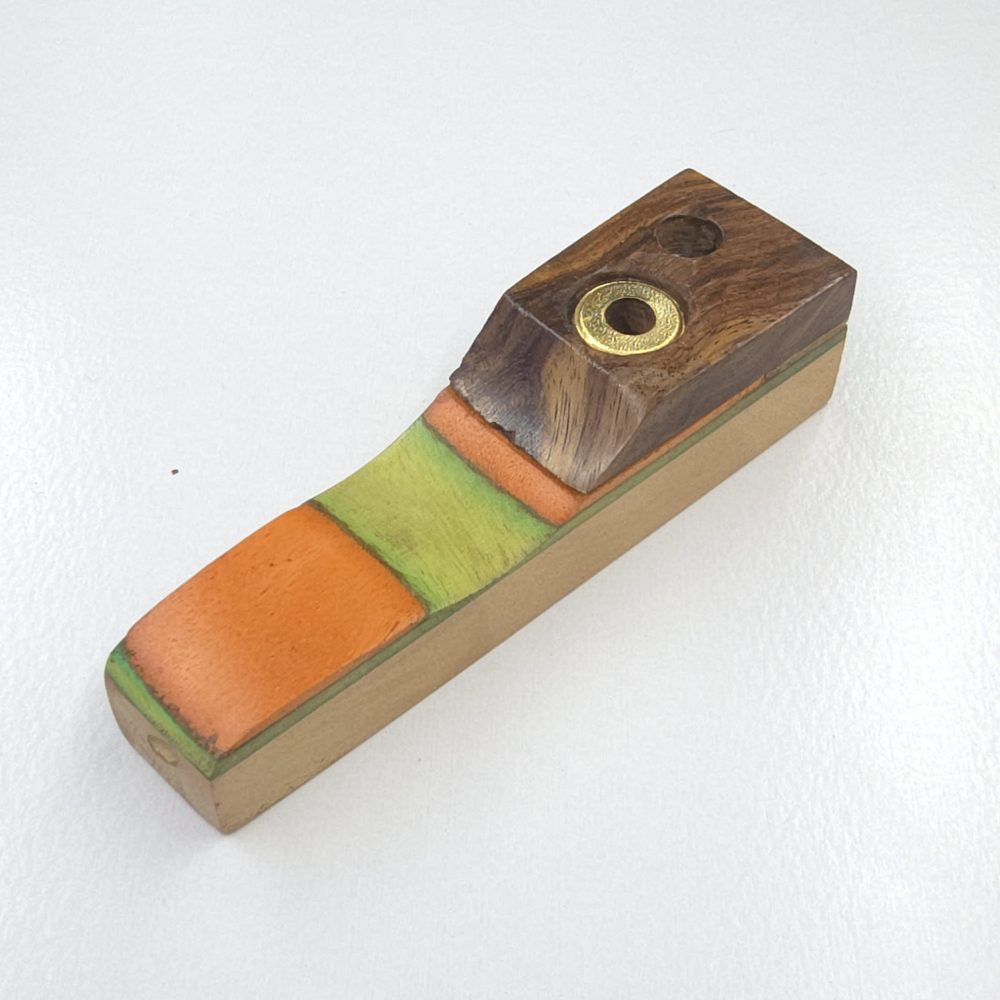 9.5cm / 3.7" Wooden Traveller Pocket Monkey Twister Smoking Pipe (Assorted) - Image 3
