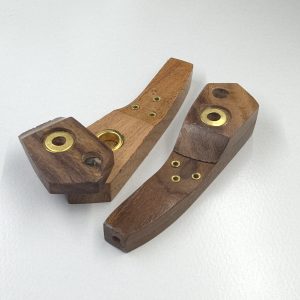 9.5cm / 3.7" Wooden Traveller Pocket Monkey Twister Smoking Pipe (Assorted)