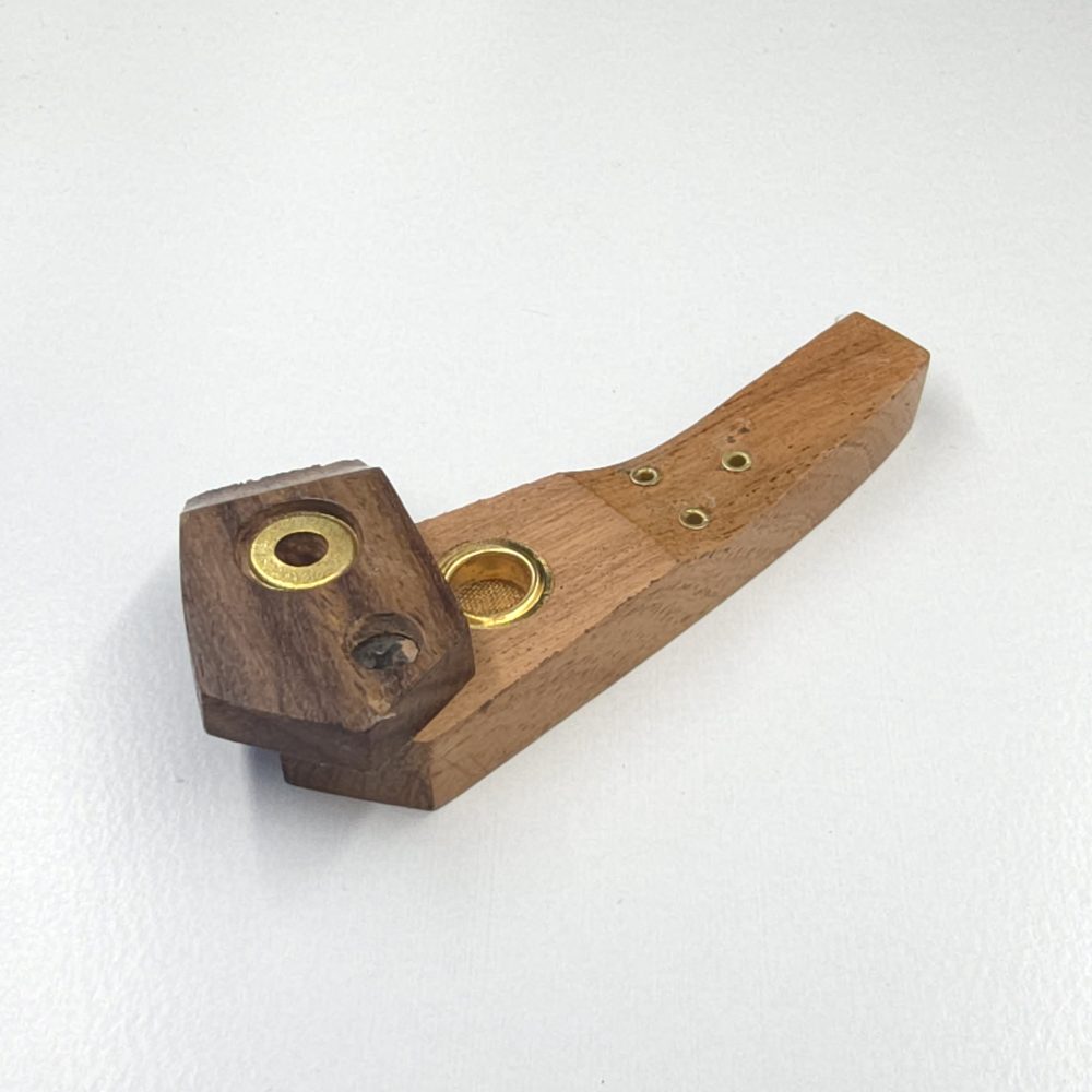 9.5cm / 3.7" Wooden Traveller Pocket Monkey Twister Smoking Pipe (Assorted) - Image 2