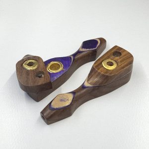 9.5cm / 3.7" Wooden Traveller Pocket Monkey Twister Smoking Pipe (Assorted)