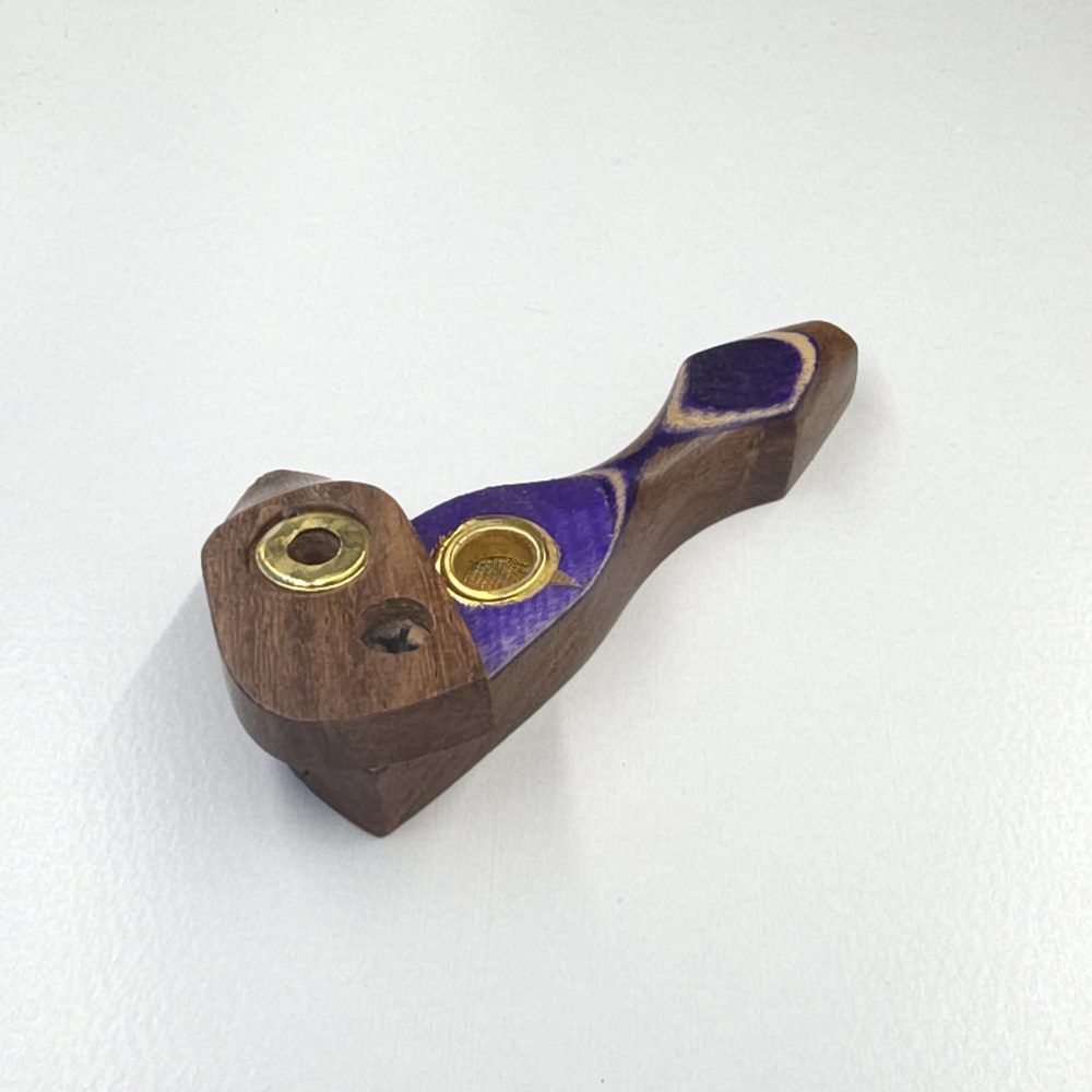 9.5cm / 3.7" Wooden Traveller Pocket Monkey Twister Smoking Pipe (Assorted) - Image 3