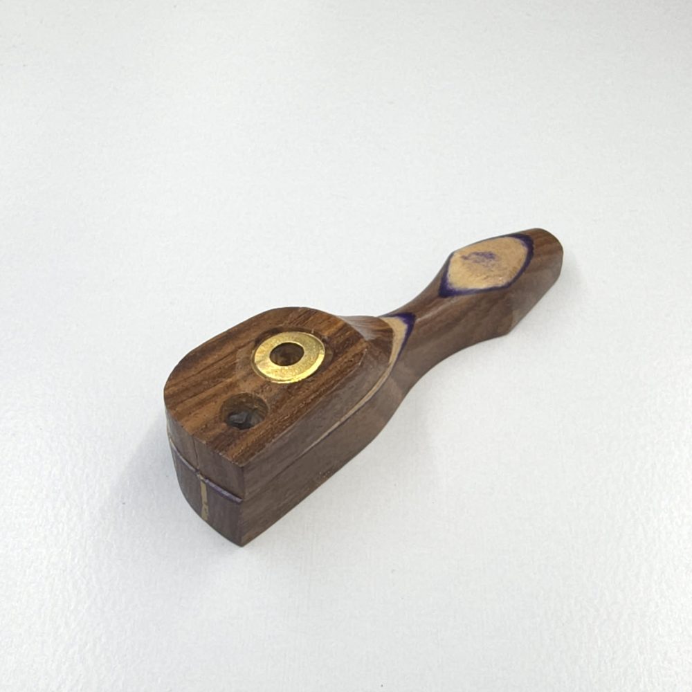9.5cm / 3.7" Wooden Traveller Pocket Monkey Twister Smoking Pipe (Assorted) - Image 2