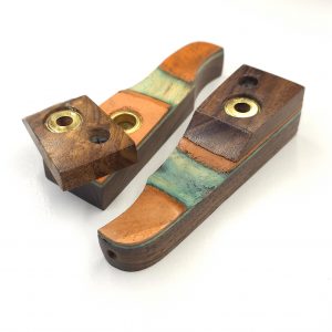 9.5cm / 3.7" Wooden Traveller Pocket Monkey Twister Smoking Pipe (Assorted)