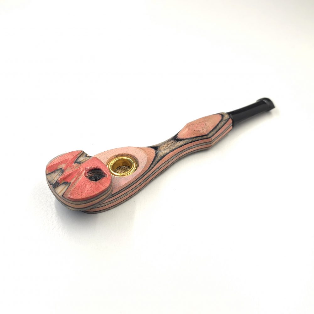 12cm / 4.5" Wooden Traveller Pocket Monkey Twister Smoking Pipe (Assorted) - Image 2