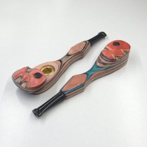 12cm / 4.5" Wooden Traveller Pocket Monkey Twister Smoking Pipe (Assorted)