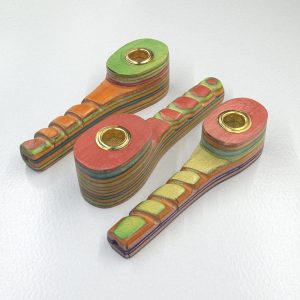 9cm / 3.6" Wooden Traveller Pocket Monkey Twister Smoking Pipe (Assorted)