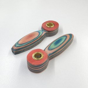 9cm / 3.6" Wooden Traveller Pocket Monkey Twister Smoking Pipe (Assorted)