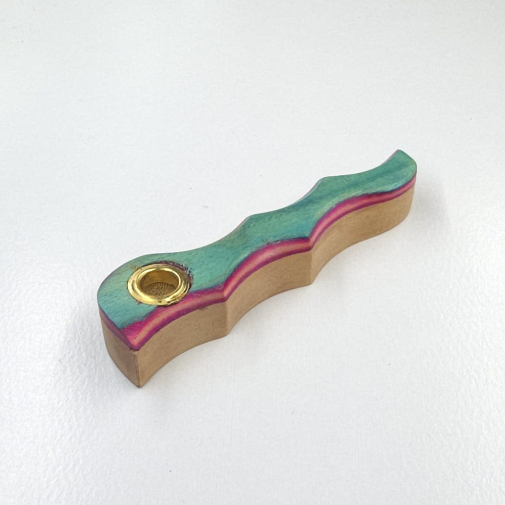 10cm / 3.7" Wooden Traveller Pocket Monkey Twister Smoking Pipe (Assorted) - Image 3