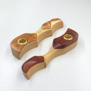 10cm / 3.7" Wooden Traveller Pocket Monkey Twister Smoking Pipe (Assorted)