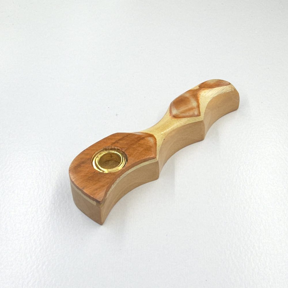 10cm / 3.7" Wooden Traveller Pocket Monkey Twister Smoking Pipe (Assorted) - Image 3