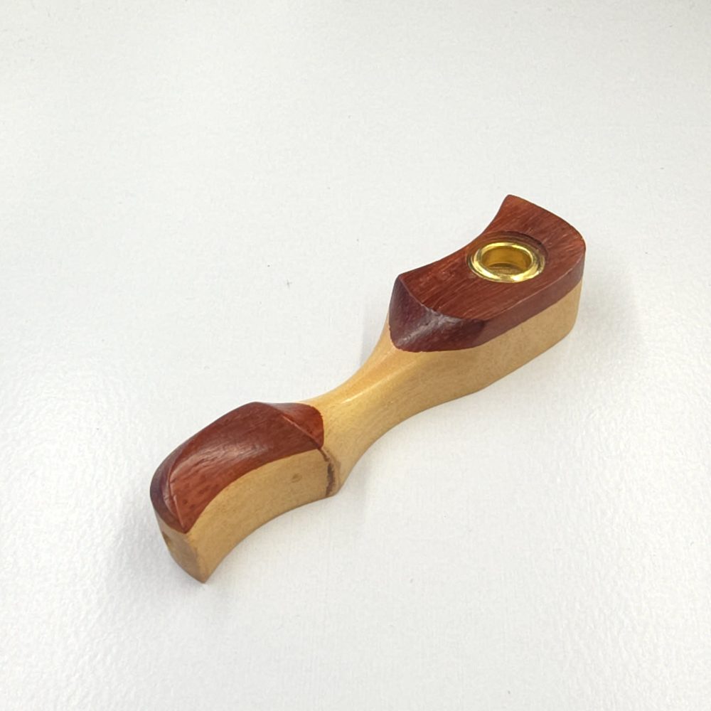 10cm / 3.7" Wooden Traveller Pocket Monkey Twister Smoking Pipe (Assorted) - Image 4