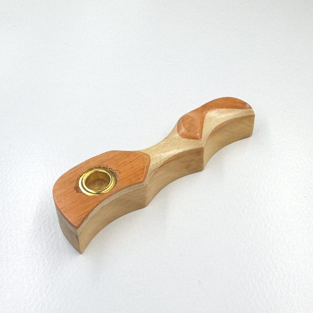 10cm / 3.7" Wooden Traveller Pocket Monkey Twister Smoking Pipe (Assorted) - Image 3