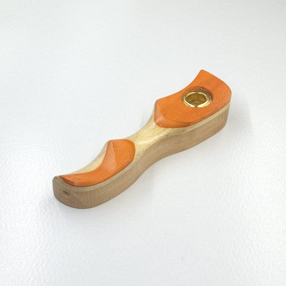 10cm / 3.7" Wooden Traveller Pocket Monkey Twister Smoking Pipe (Assorted) - Image 4