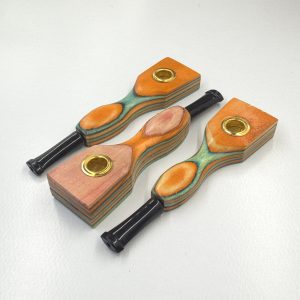 11cm / 4.3" Wooden Traveller Pocket Monkey Twister Smoking Pipe (Assorted)