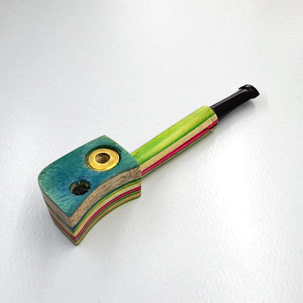 12cm / 4.5" Wooden Traveller Pocket Monkey Twister Smoking Pipe (Assorted) - Image 5