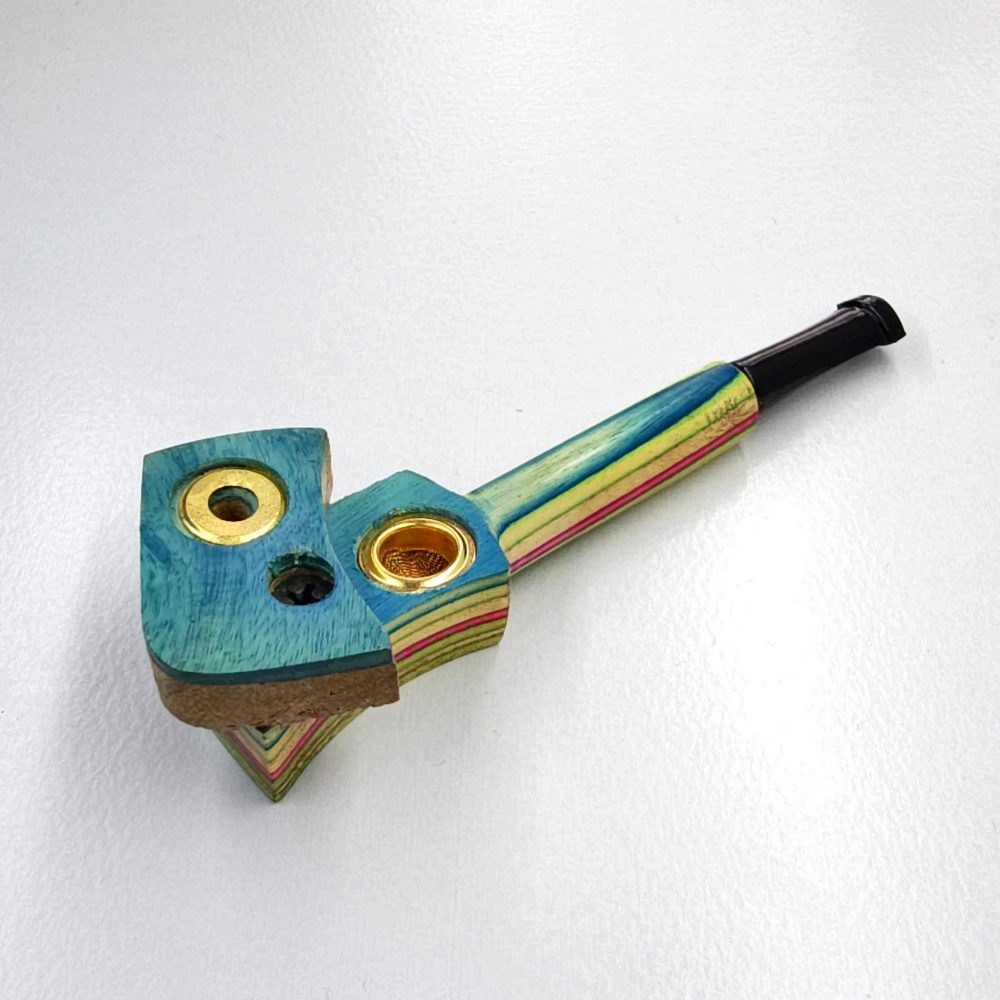 12cm / 4.5" Wooden Traveller Pocket Monkey Twister Smoking Pipe (Assorted) - Image 3